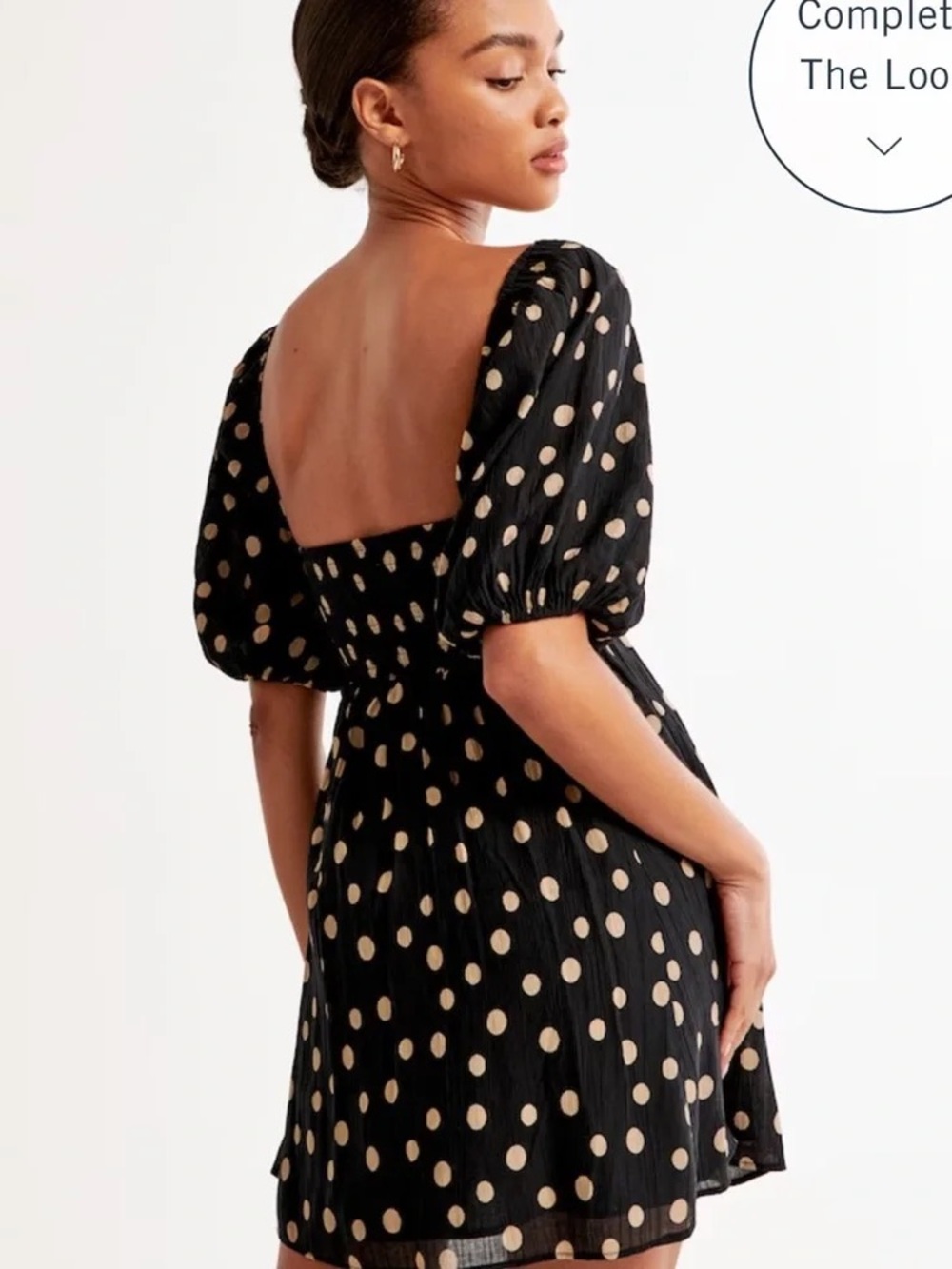 NWOT Abercrombie Emerson Puff Sleeve Mini Dress - Picture 2 of 7